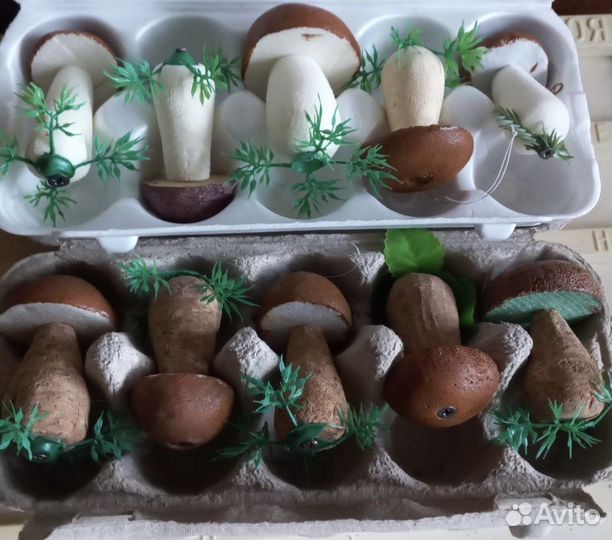 Елочная игрушка гриб hand made