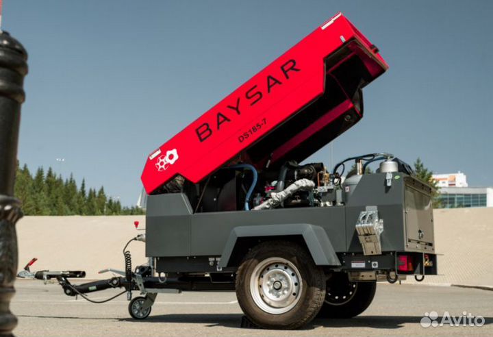 Компрессор дизельный baysar DS185-7 на шасси