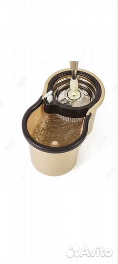 Швабра круглая с отжимом и дозатором для средства