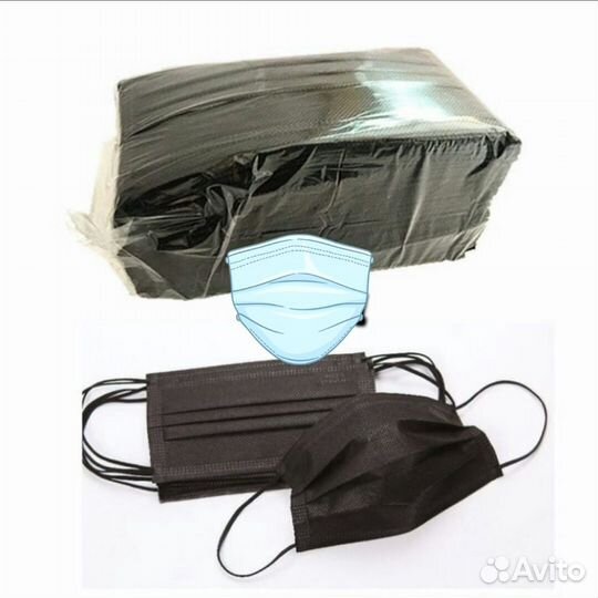 Маска черная медицинская