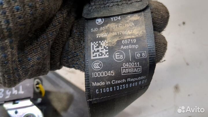 Ремень безопасности Skoda Fabia, 2013