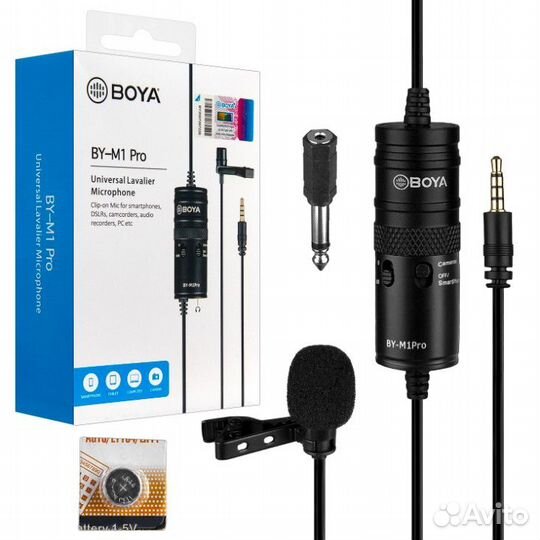 Микрофон петличный Boya BY-M1 PRO 6 метров