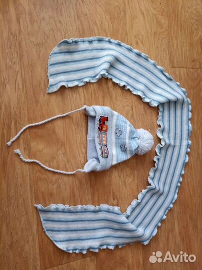 Комплект- шапка и шарф на мальчика