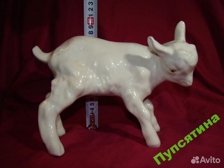 Фарфоровая статуэтка Козленок Кузя Будди