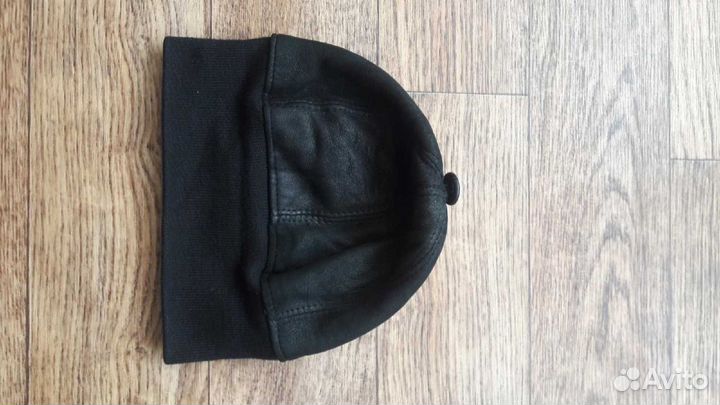 Шапка натуральная замша и мех