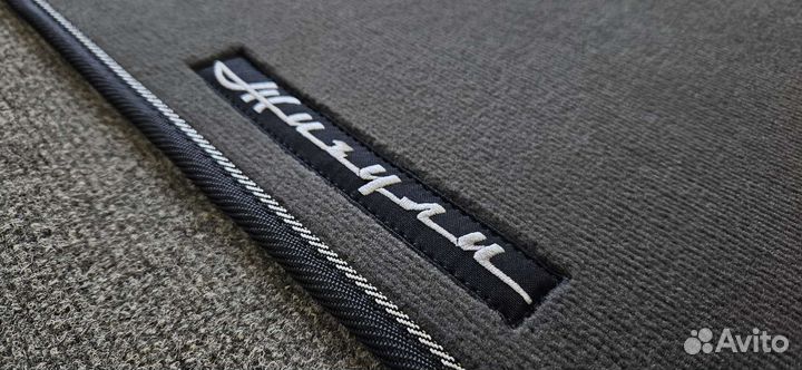 Автоковрики для ваз 2101-2107, серые с чёрн. бел