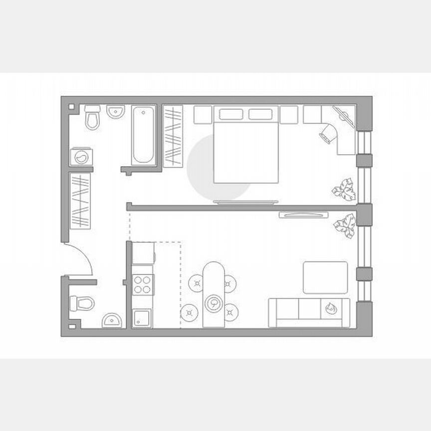 1-к. квартира, 48,5 м², 20/30 эт.
