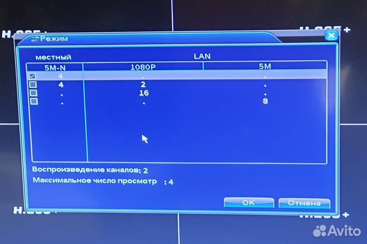 Видеорегистратор гибридный 4-канальный до 5 Мп