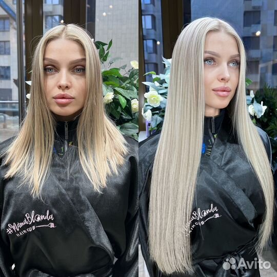 Горячее наращивание волос славянка