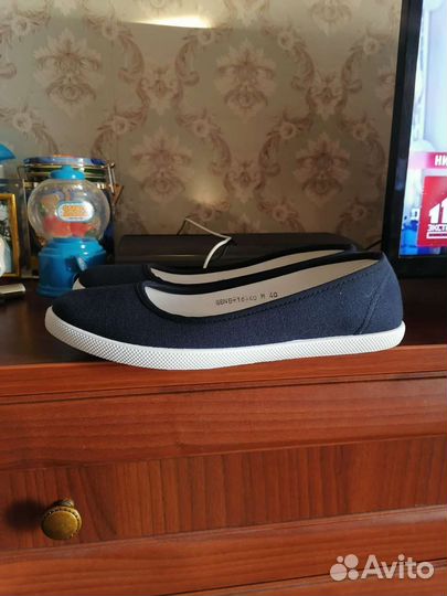 Балетки текстильные