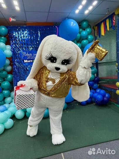 Ростовая кукла белый зайка