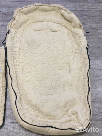 Зимний конверт в коляску на овчине