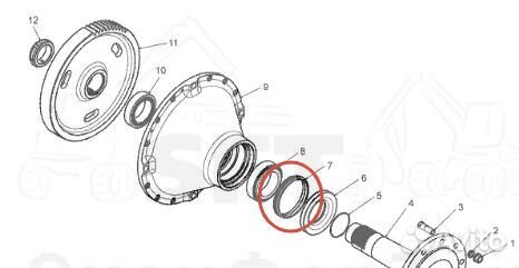 5204000 плавающее уплотнение ступицы Komatsu 890.3