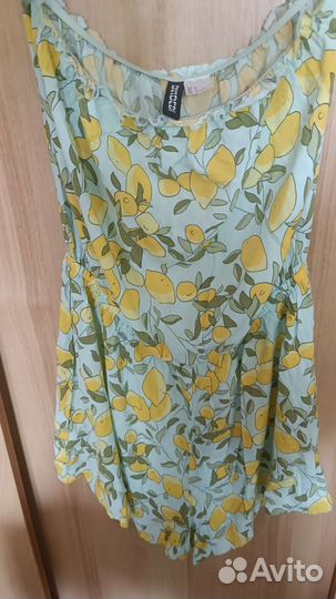 Летний комбинезон-ромпер без бретелей