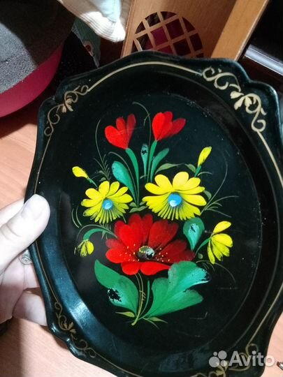 Жостово подносы авторские, шкатулки Палех