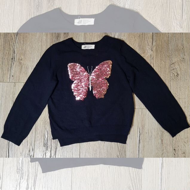 Свитер H&M с бабочкой