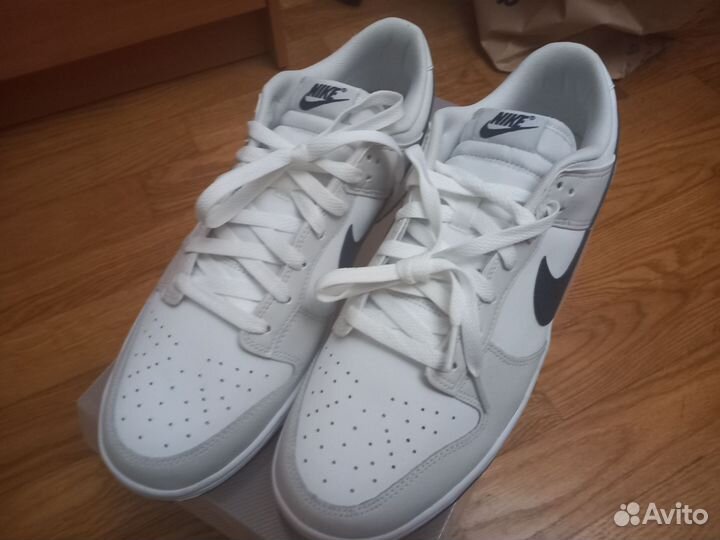 Кроссовки мужские nike dunk low белые