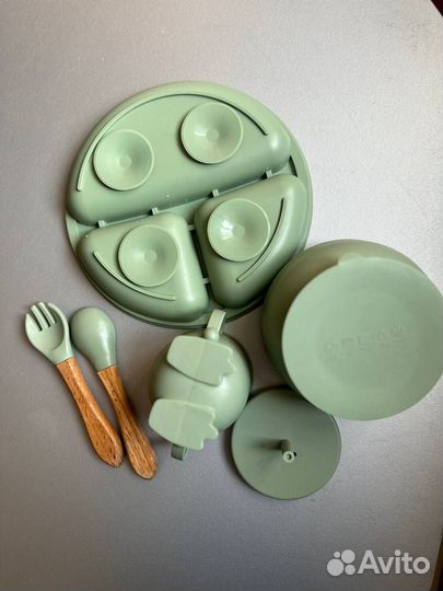 Силиконовая детская посуда