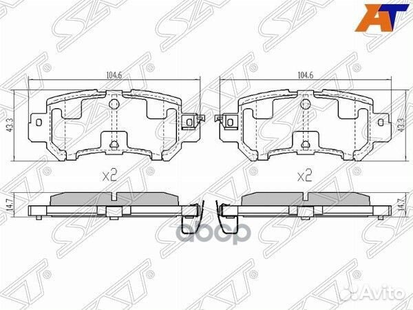 Колодки тормозные зад mazda CX5 11- ST-K0Y1-26