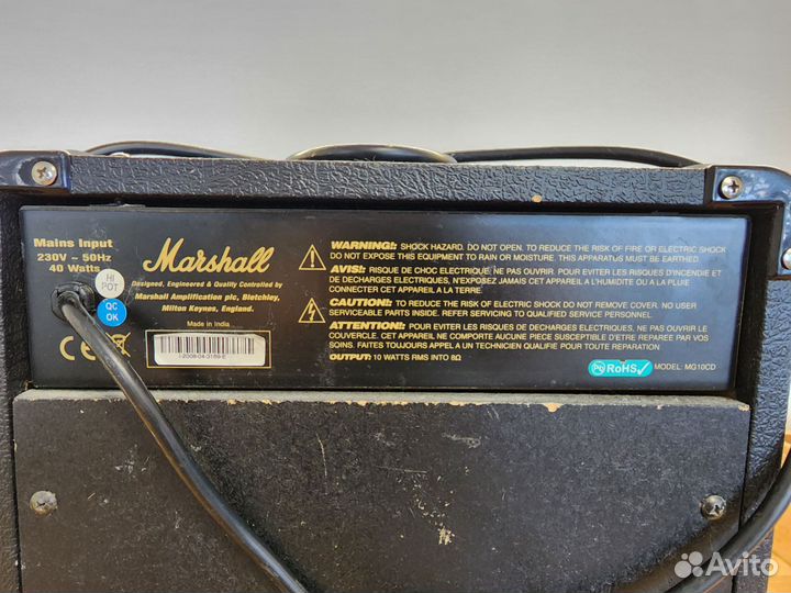 Комбоусилитель Marshall mg10cd