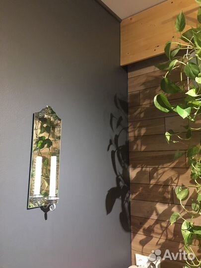 Два зеркала с подсвечником IKEA sandefjord