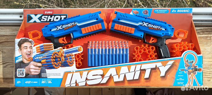 Zuru X-shot Insanity Manic Blaster Безумие (Новый)