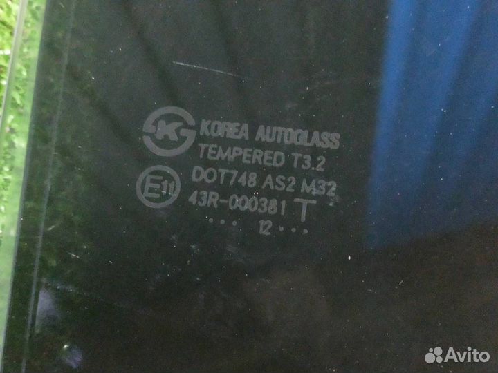 Стекло дверное заднее правое Hyundai Solaris седан