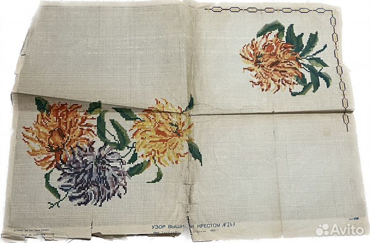 Узор вышивки крестом, антик