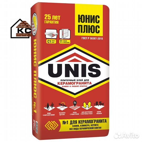 Клей плиточный Юнис