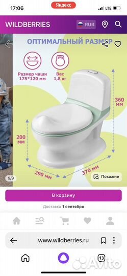 Горшок детский funkids