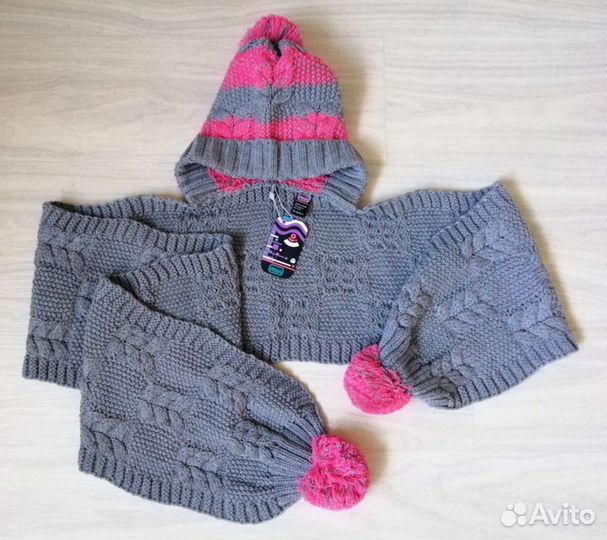 Комплект шапка-шарф д/с новый