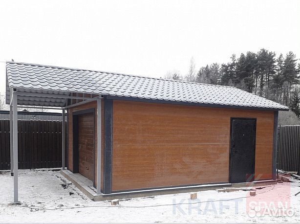 Гараж из сэндвич панелей