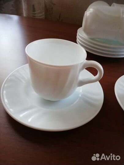 Чашка с блюдцем кофейная, Испания, 6 шт