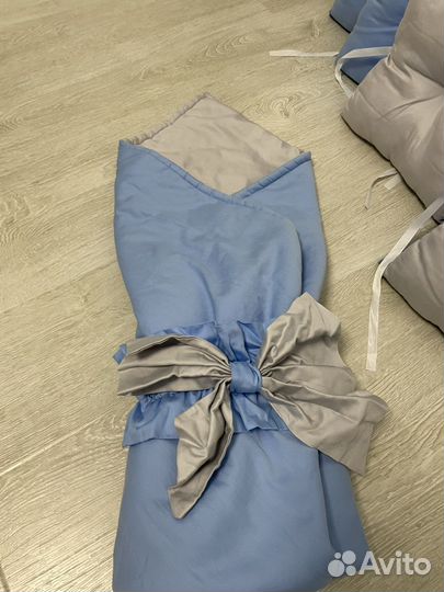 Бортики в кроватку+ конверт на выписку, балдахин