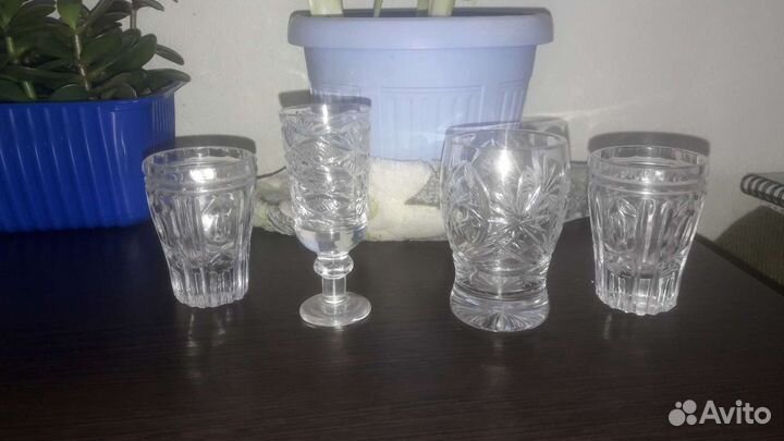Хрустальный набор стакаников СССР