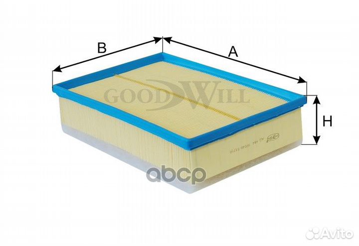 Фильтр воздушный AG444 Goodwill