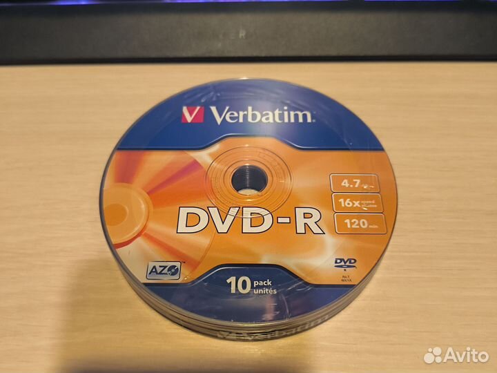 Verbatim DVD-R, 4.7GB, упаковка 10 шт