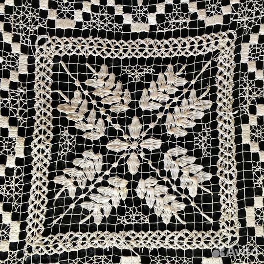 Скатерть салфетка филейная кружево старинная