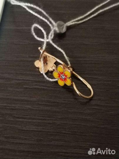 Золотые серьги детские