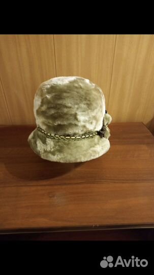 Шапка - шляпа, женская, мутон