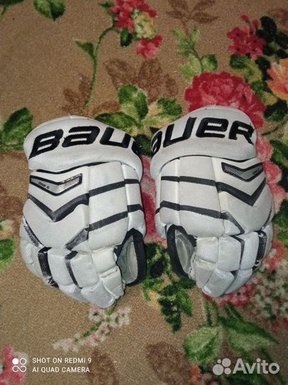 Хоккейные краги детские Bauer, размер 10