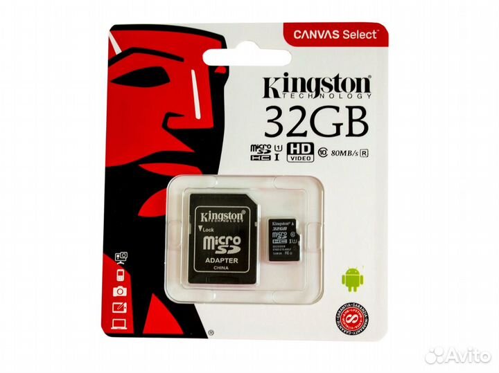 Карта памяти Kingston Canvas Select 32гб новая
