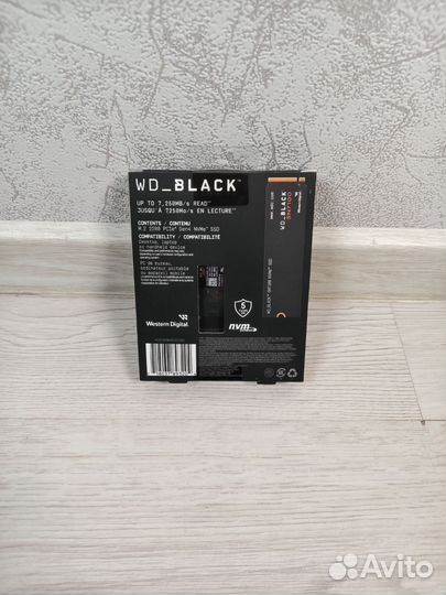 SSD M2 1Tb WD Black 7250Mb/s SN7100 Новый