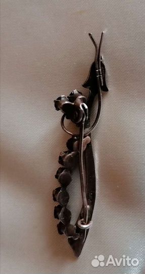 Броши СССР Федоскино и Палех, серебро