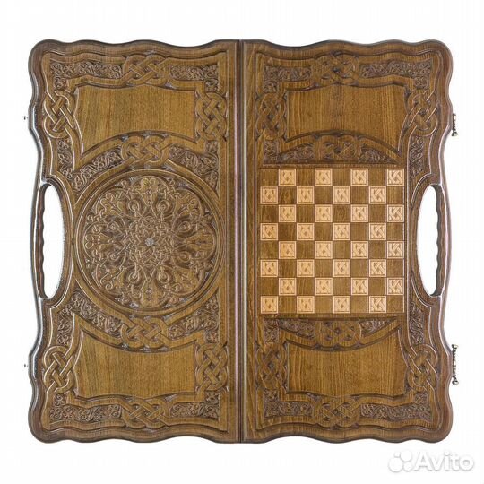 Нарды и шашки резные Киммерийские 61 х 62 см бук Армения 62402