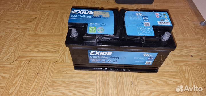 Аккумулятор exide ek950 (850A) 95Ah