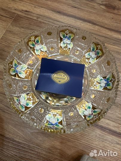 Ваза конфетница хрусталь чехия диаметр 15 см