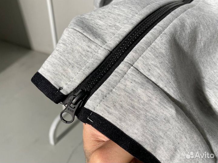 Зип худи Nike Tech Fleece серый