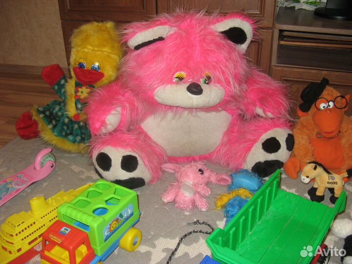 Игрушки детские мягкие, кораблик, коляска, машинки