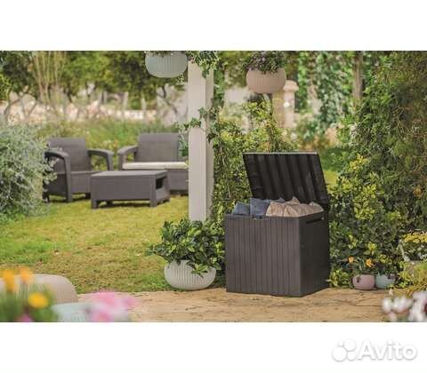 Садовый ящик Keter City Box 113 л (коричневый)